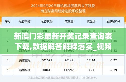 新澳历史开奖